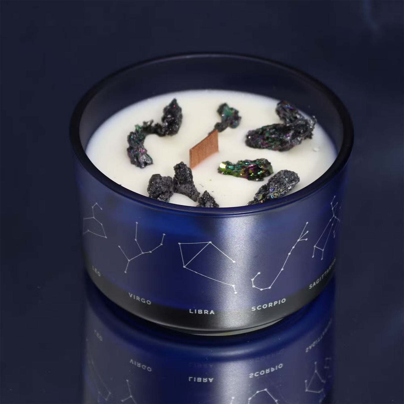 Zodiac Crystal Candle with Gemstone Bracelet - Pisces Candle