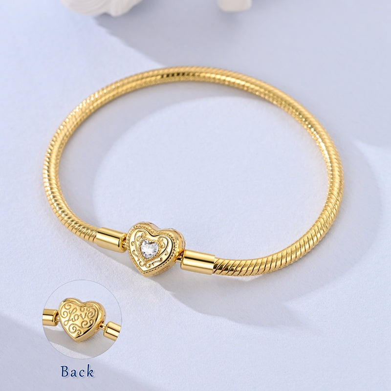 Elegant 925 Sterling Silver Gold-Plated Snake Chain Bracelets - Truly Yours