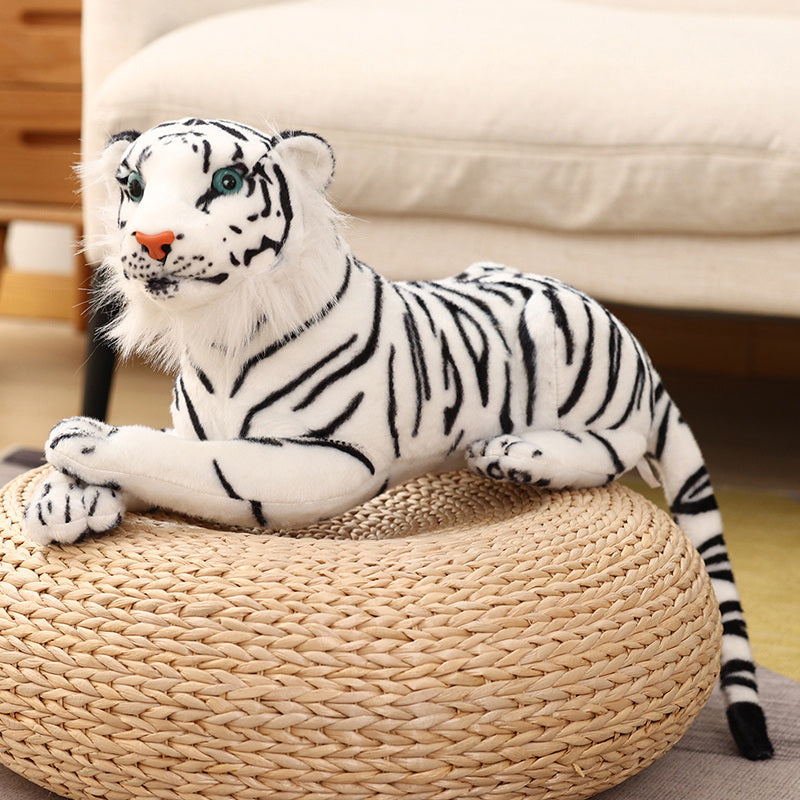 Realistic Orange or White Tiger Plush Toy - 40cm Lifelike Stuffed Animal - Truly Yours