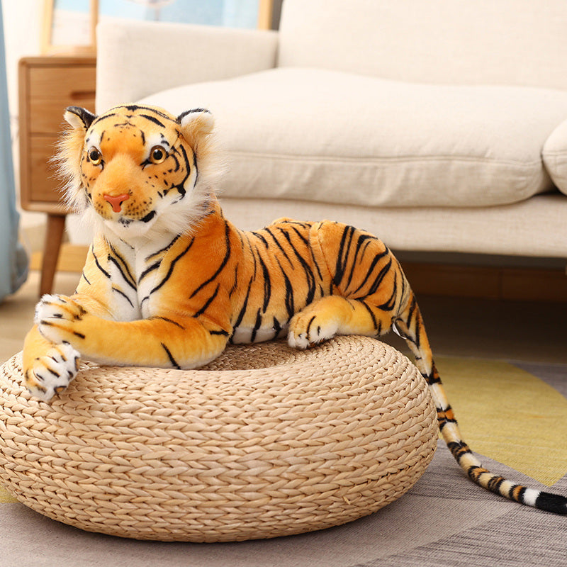 Realistic Orange or White Tiger Plush Toy - 40cm Lifelike Stuffed Animal - Truly Yours