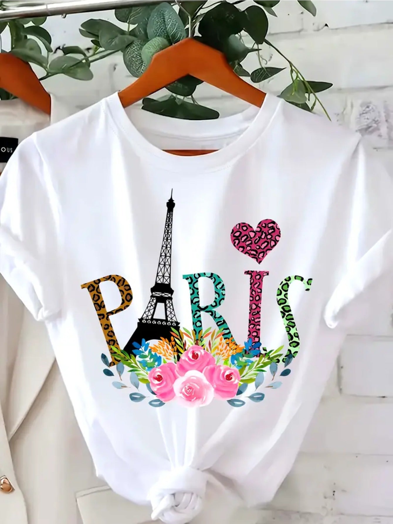 Paris Eiffel Tower Graphic Print Casual T-Shirt - Truly Yours