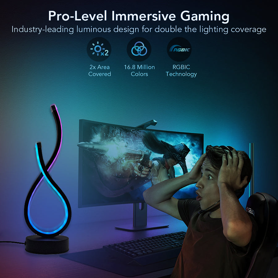 Modern Infinity LED Desk Lamp – USB Powered Colour Changing Light Led light