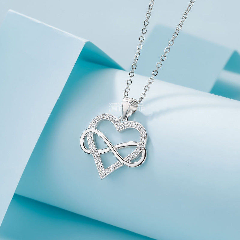 925 Sterling Silver Heart of Forever Pendant with A5 Zirconia - Truly Yours