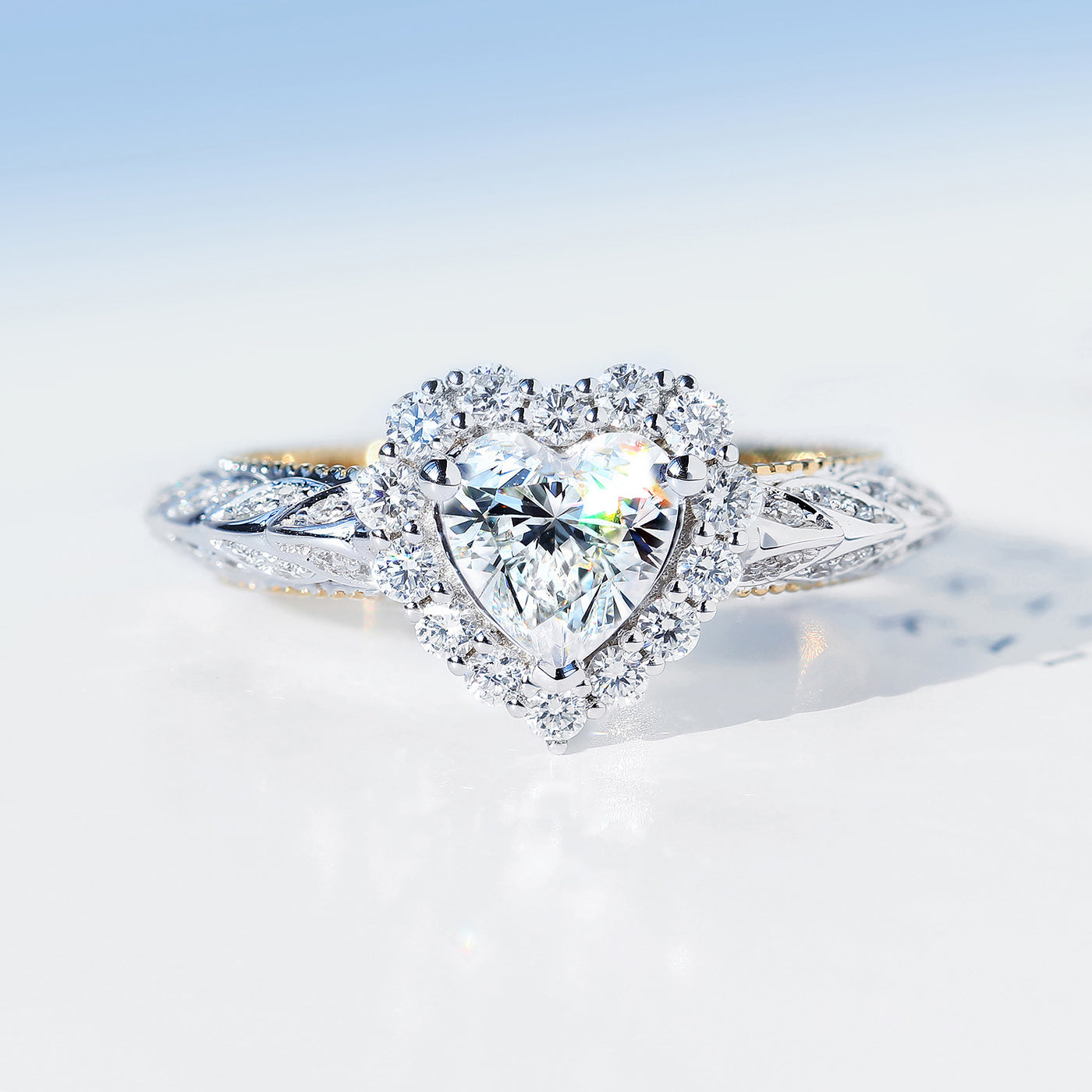 Resizable 925 Sterling Silver Heart Ring with Sparkling Zircon - Truly Yours