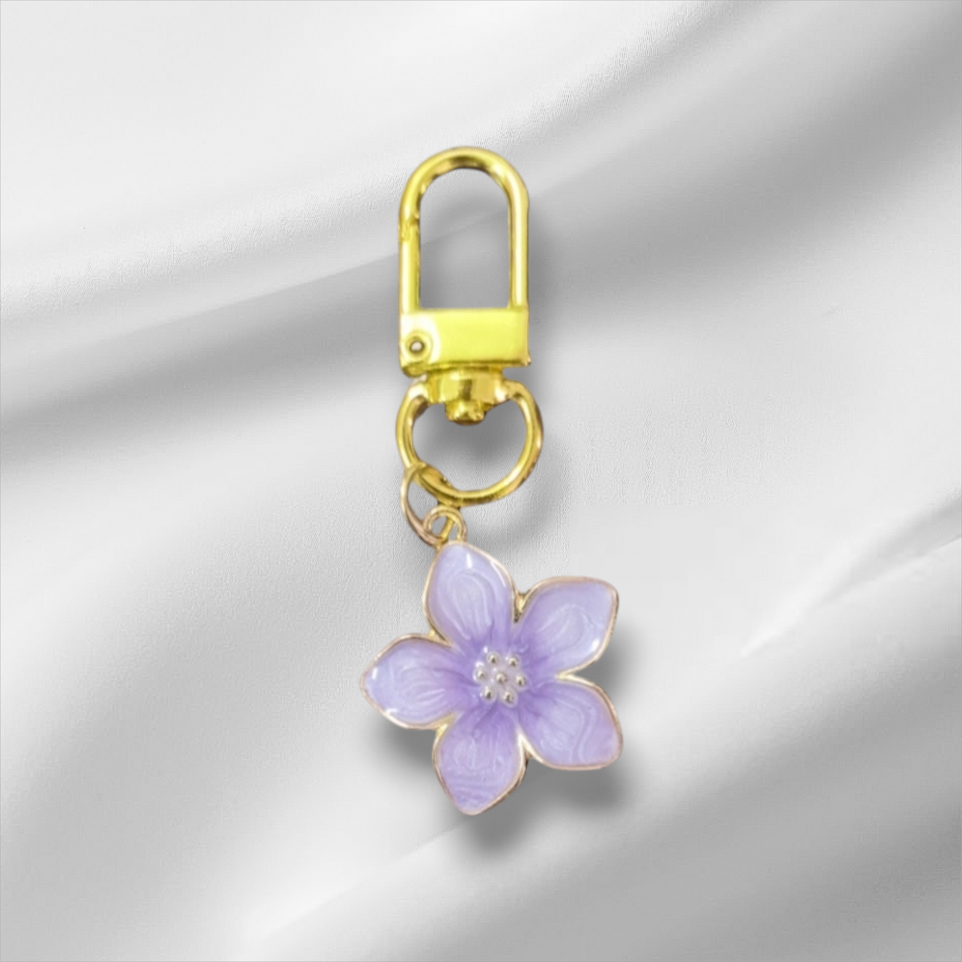 Gold Tone Enamel Flower Bag Charms - 5 Colours - Truly Yours