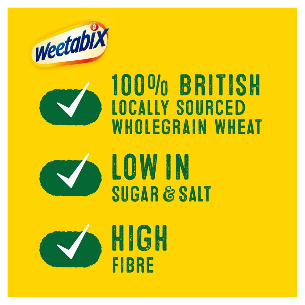 Weetabix, Breakfast, Packed with Fibre, High in Vitamin D, Source of Iron, (Pack of 10)24 Biscuits (430g) - Truly Yours