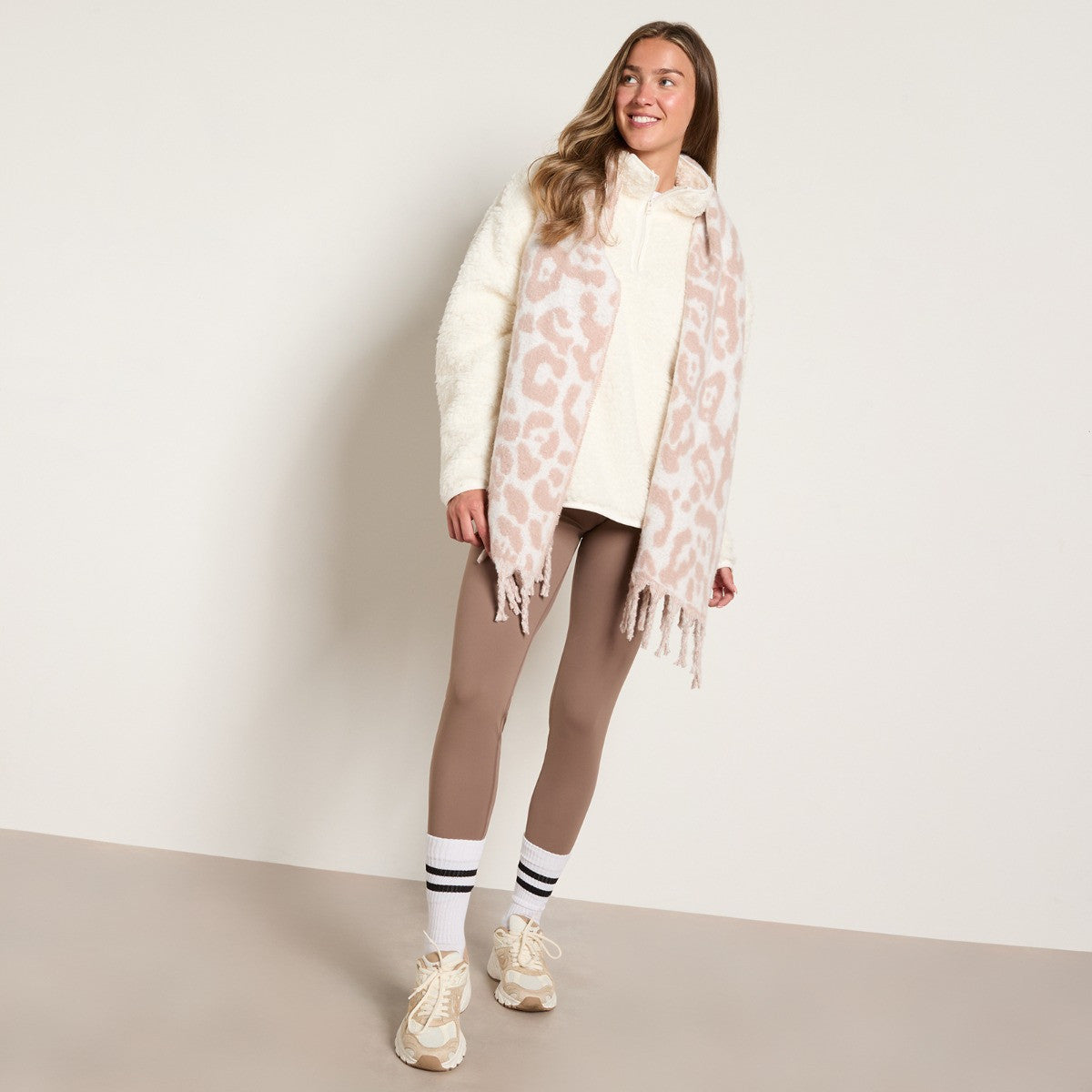 Oversized Leopard Chunky Scarf