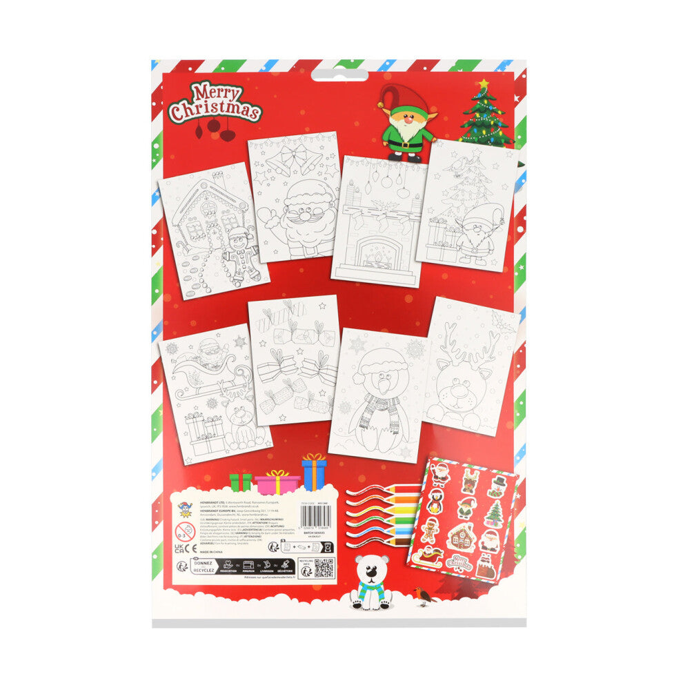 MERRY CHRISTMAS COLOURING SET