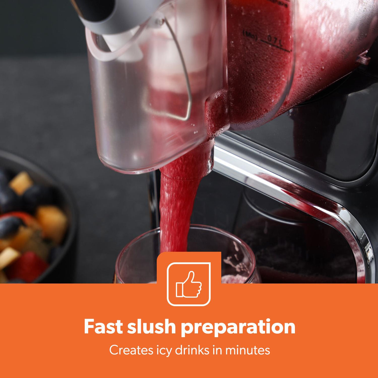 1.8L Slush Machine Touchscreen Icy Drink Maker For Icy Drinks & Cocktails - Truly Yours