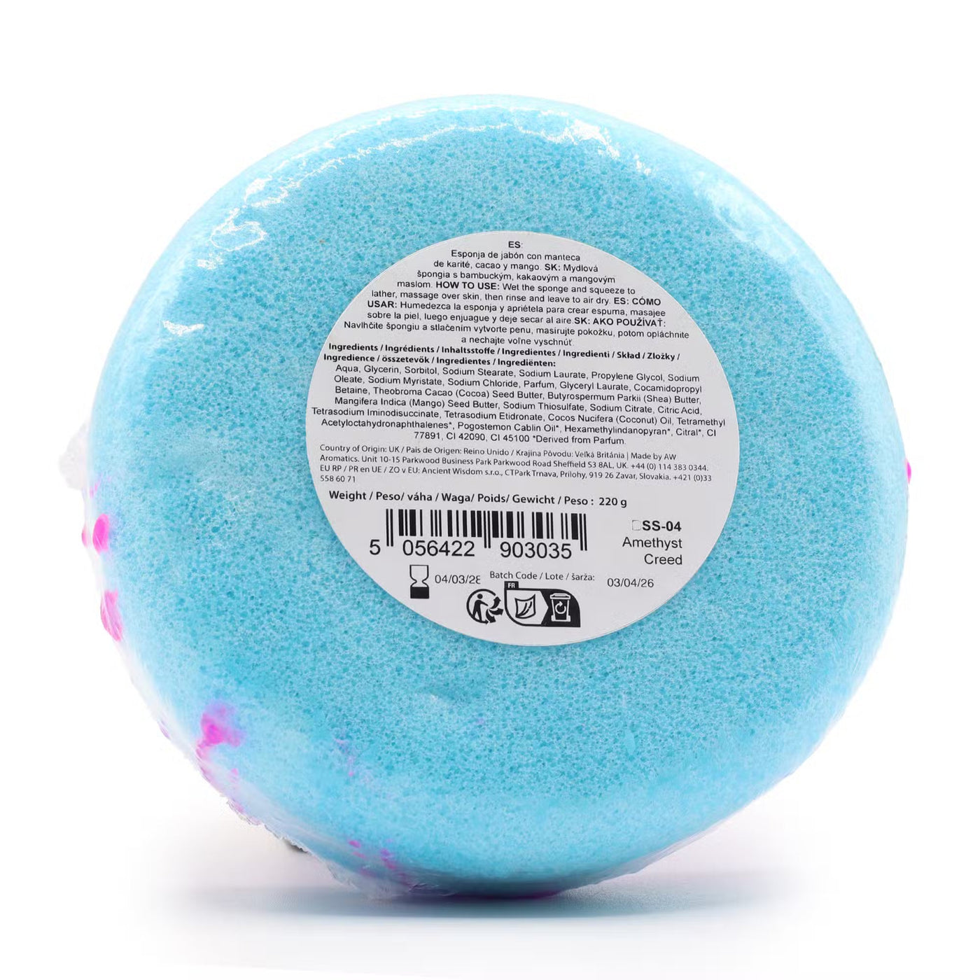 Butter Bubble Soap Sponge - Amethyst Creed Soap sponge