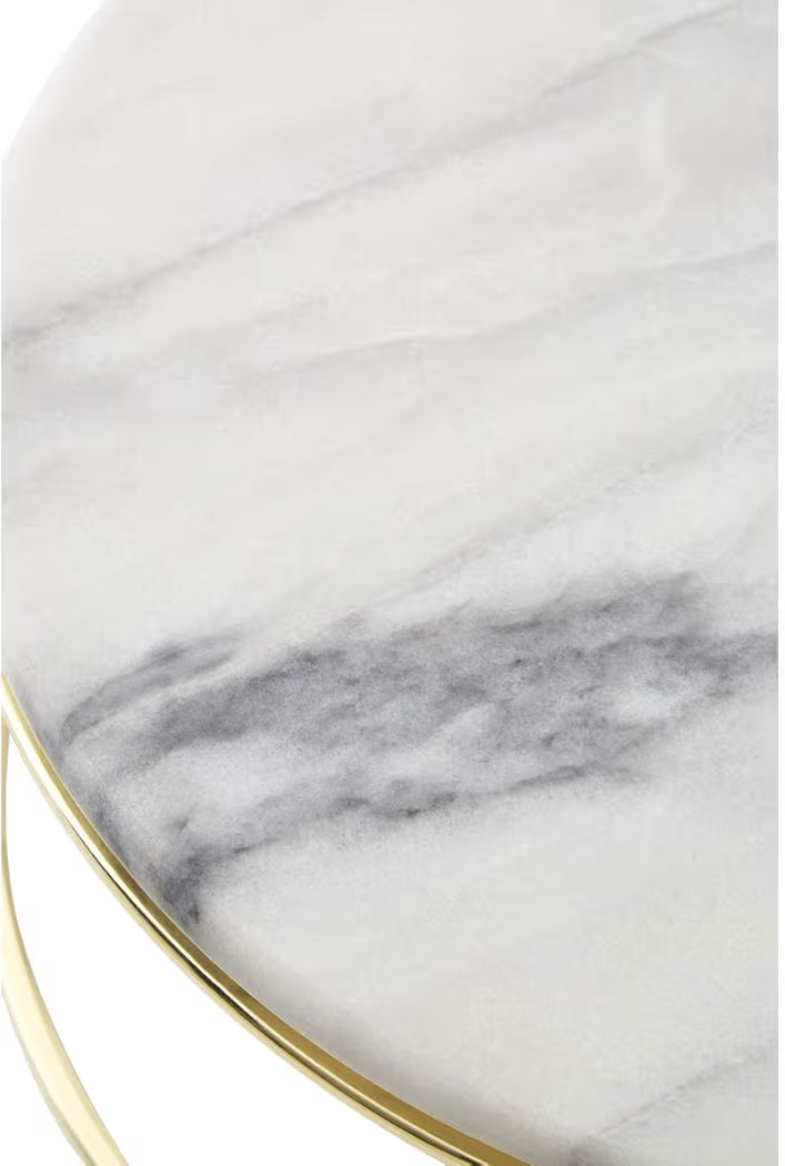 Premier Housewares Set of 2 White Marble Cake Stands - Truly Yours