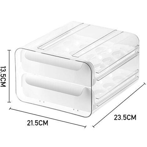 Double layer Transparent Egg Storage Drawer Box - Truly Yours
