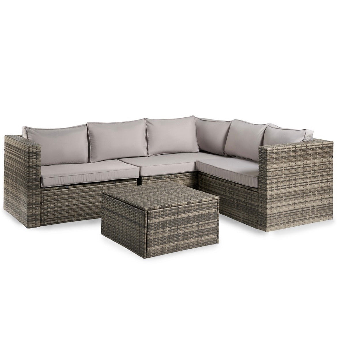 Tuscany 5 Seater Rattan Sofa Set - Grey Garden furniture
