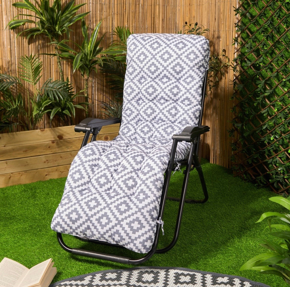 Gravity Chair Geometric Cushion - Grey - Truly Yours