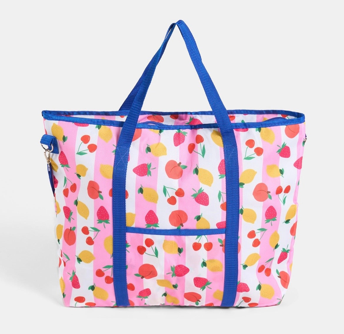 Fruit Print Picnic Bag - Pink - Truly Yours