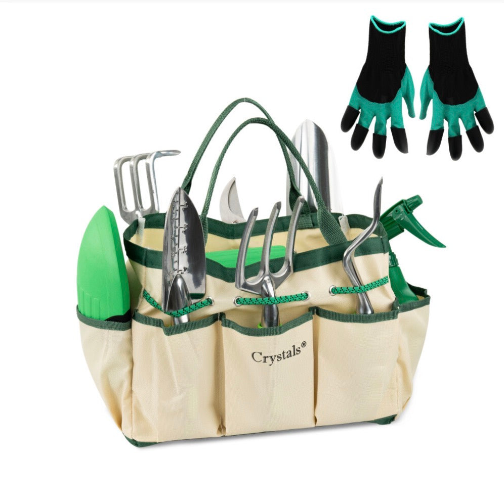 11pc Stainless Steel Heavy Duty Garden Tool Set with Tote Bag - Truly Yours