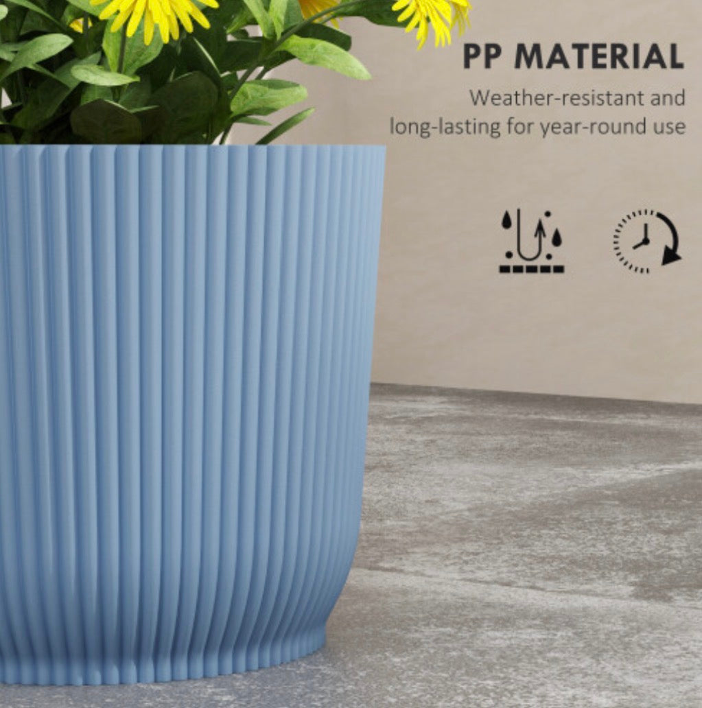 Set of 3 Round Plant Pots Outdoor 22cm - Truly Yours