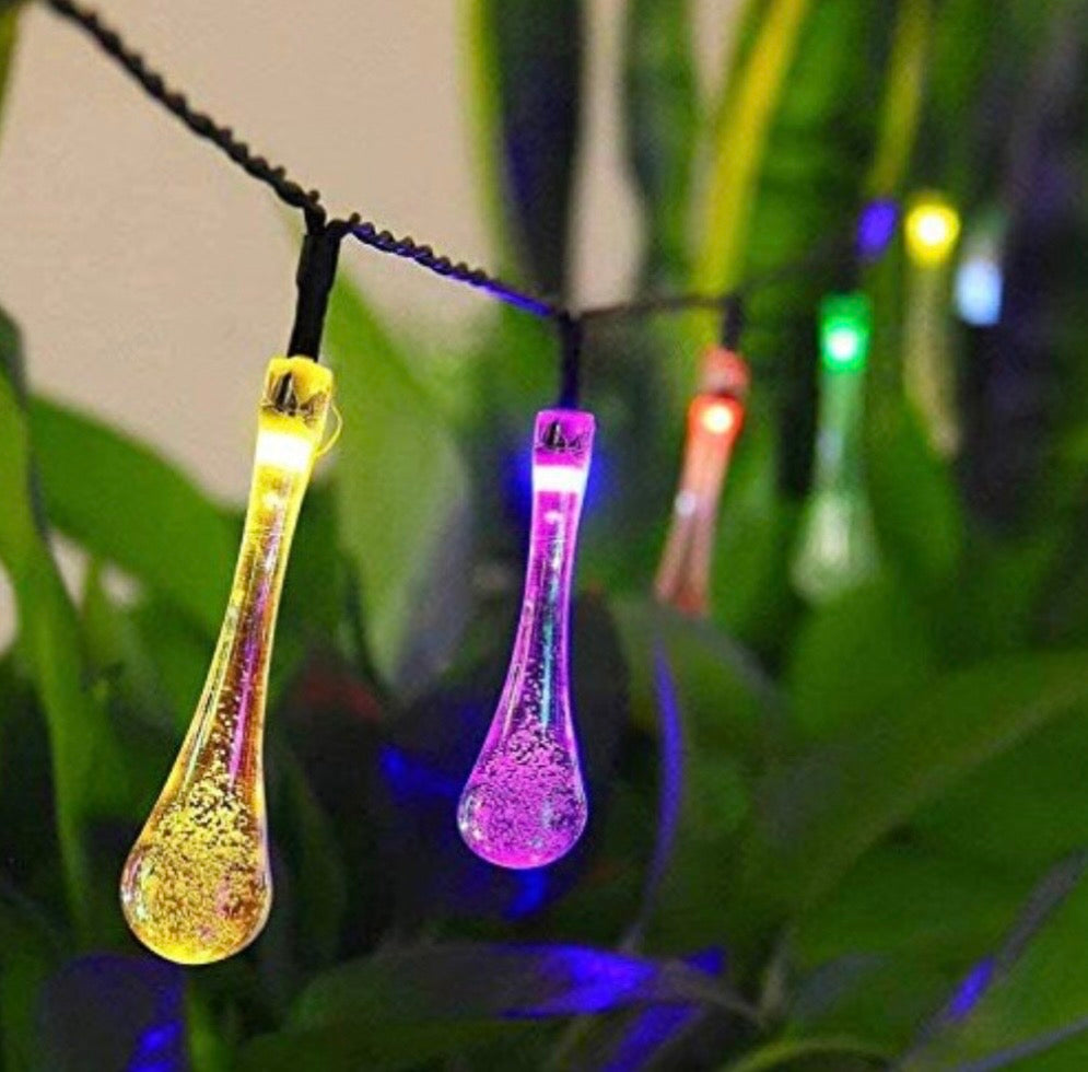 50 Solar Powered Waterproof Crystal Raindrop Lights - Truly Yours