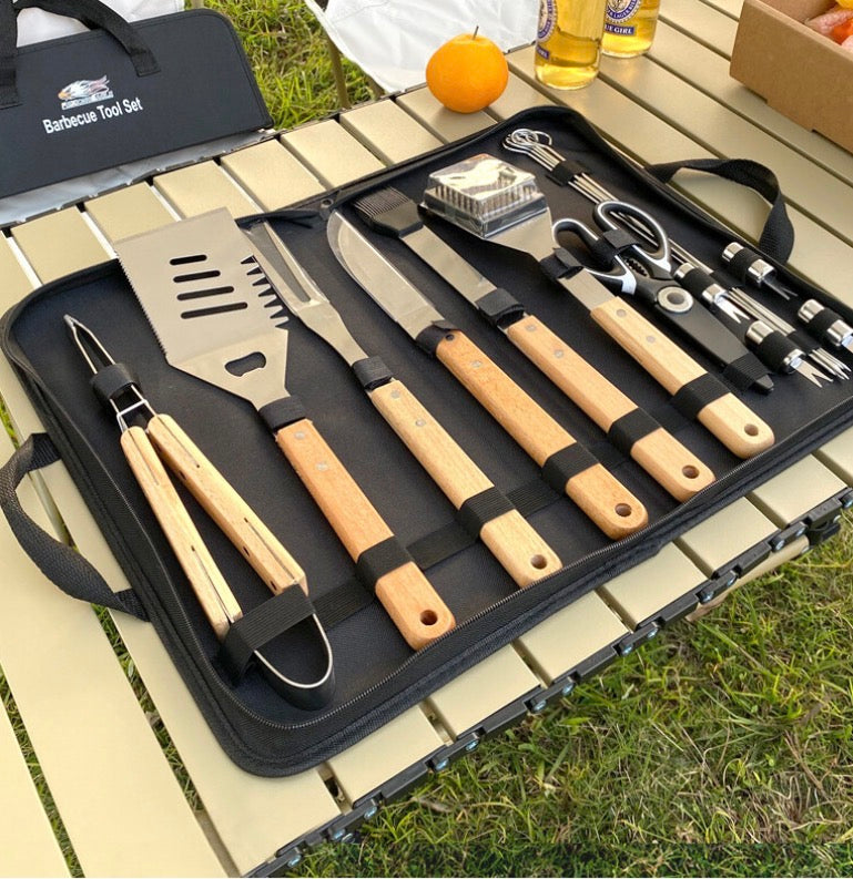 BBQ Utensil Set Stainless Steel Professional Barbecue Accessories Grill Tool with Bag - Truly Yours