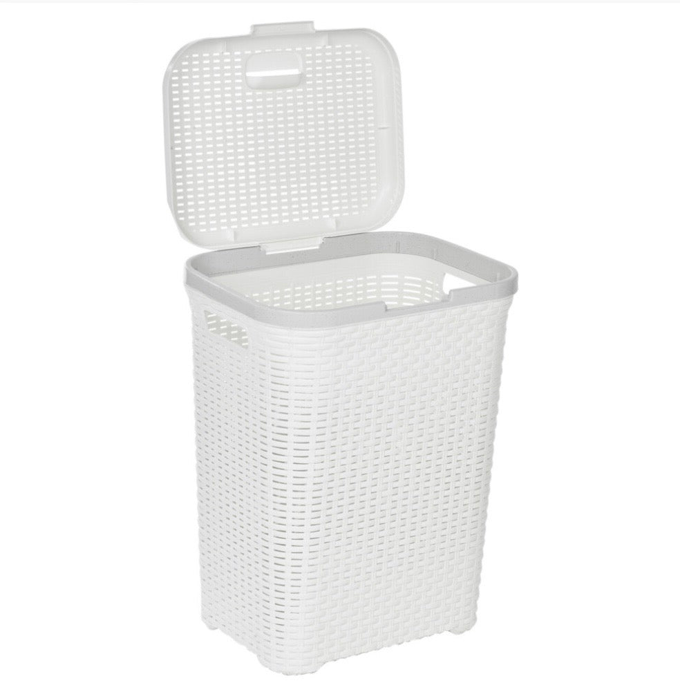 55L Plastic Rattan Laundry Clothes Bin Basket - Truly Yours