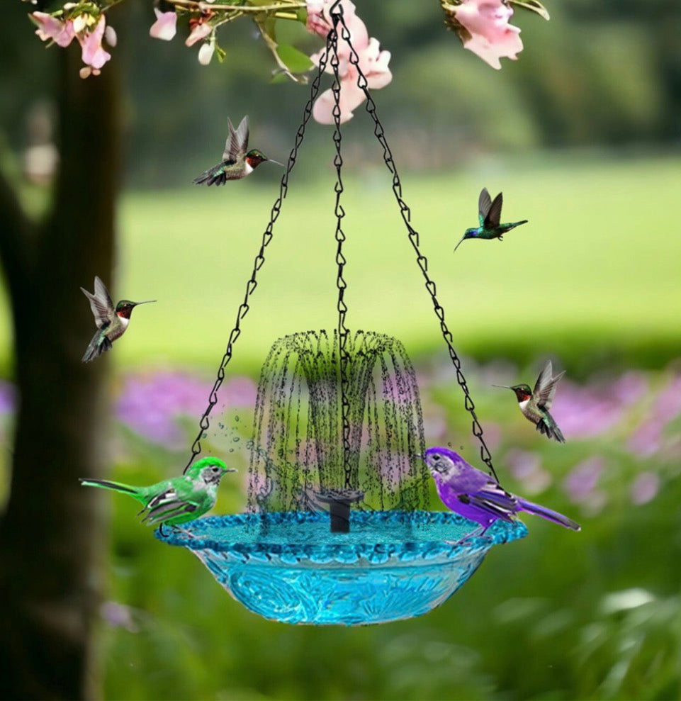 Hanging solar Bird Bath - Truly Yours