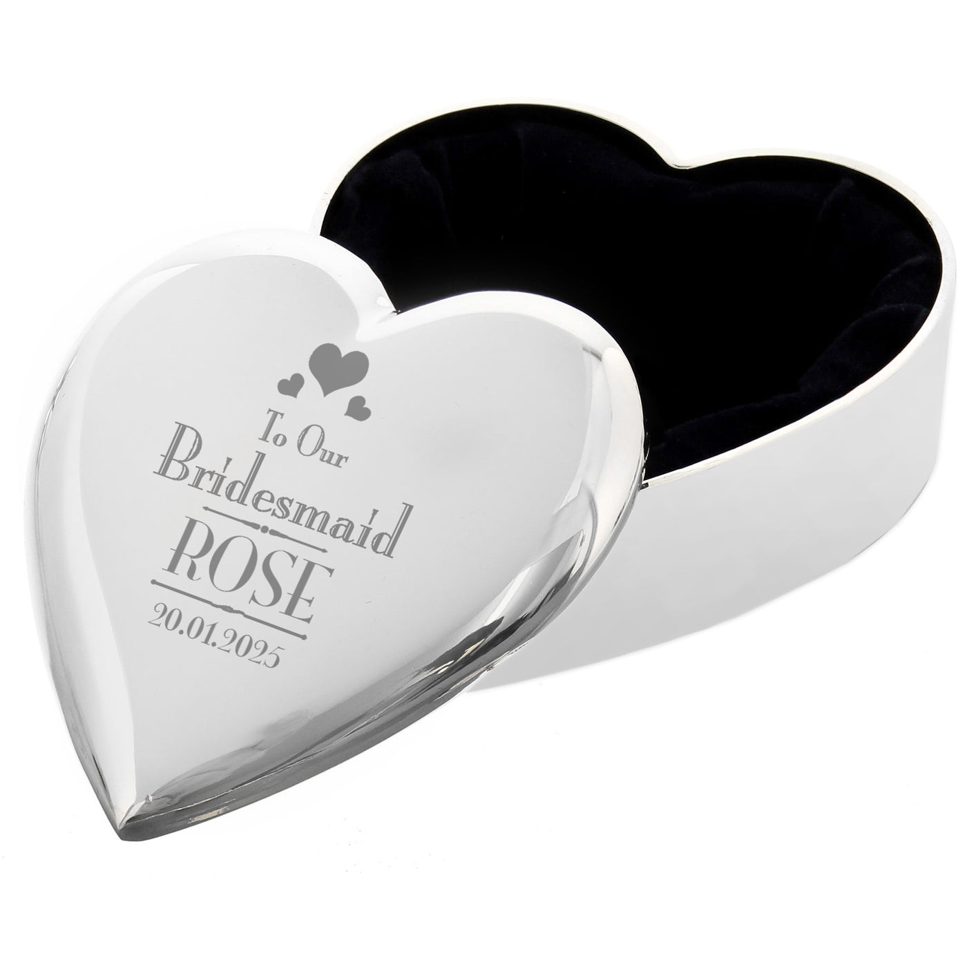 Personalised Decorative Wedding Bridesmaid Heart Trinket Box - Truly Yours