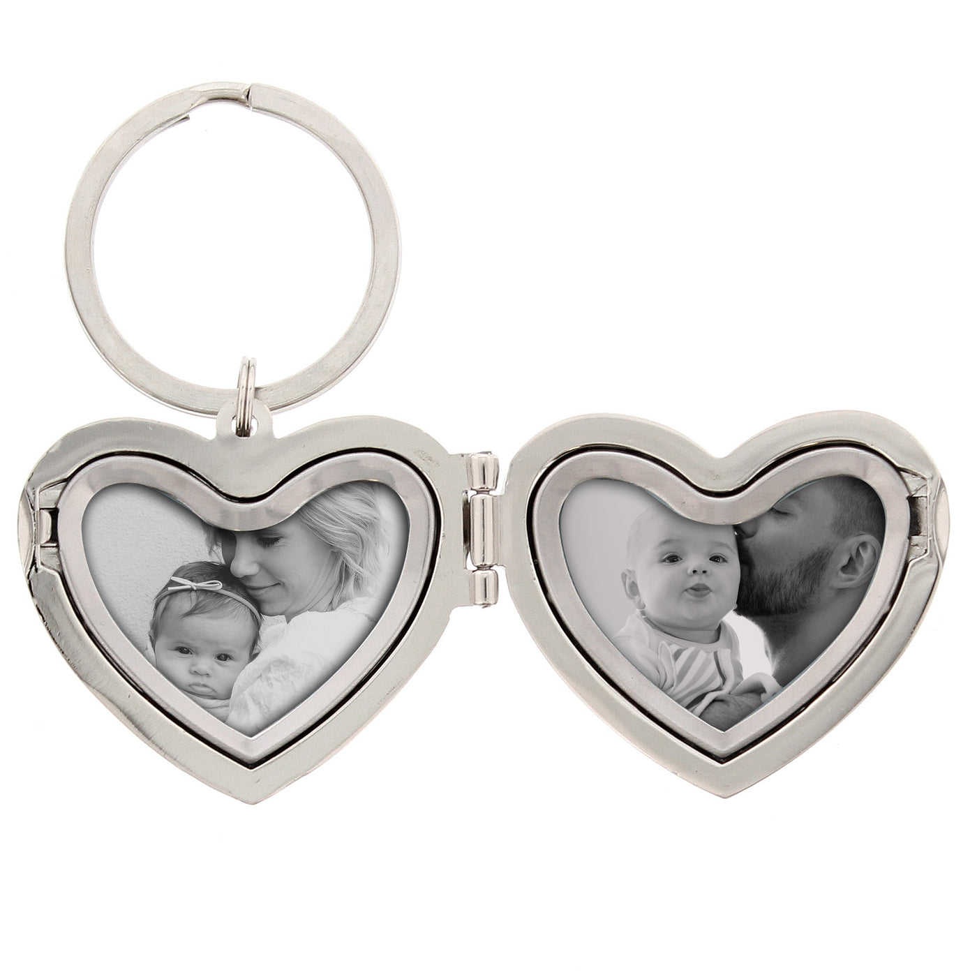 Personalised Floral Heart Photo Frame Keyring - Truly Yours