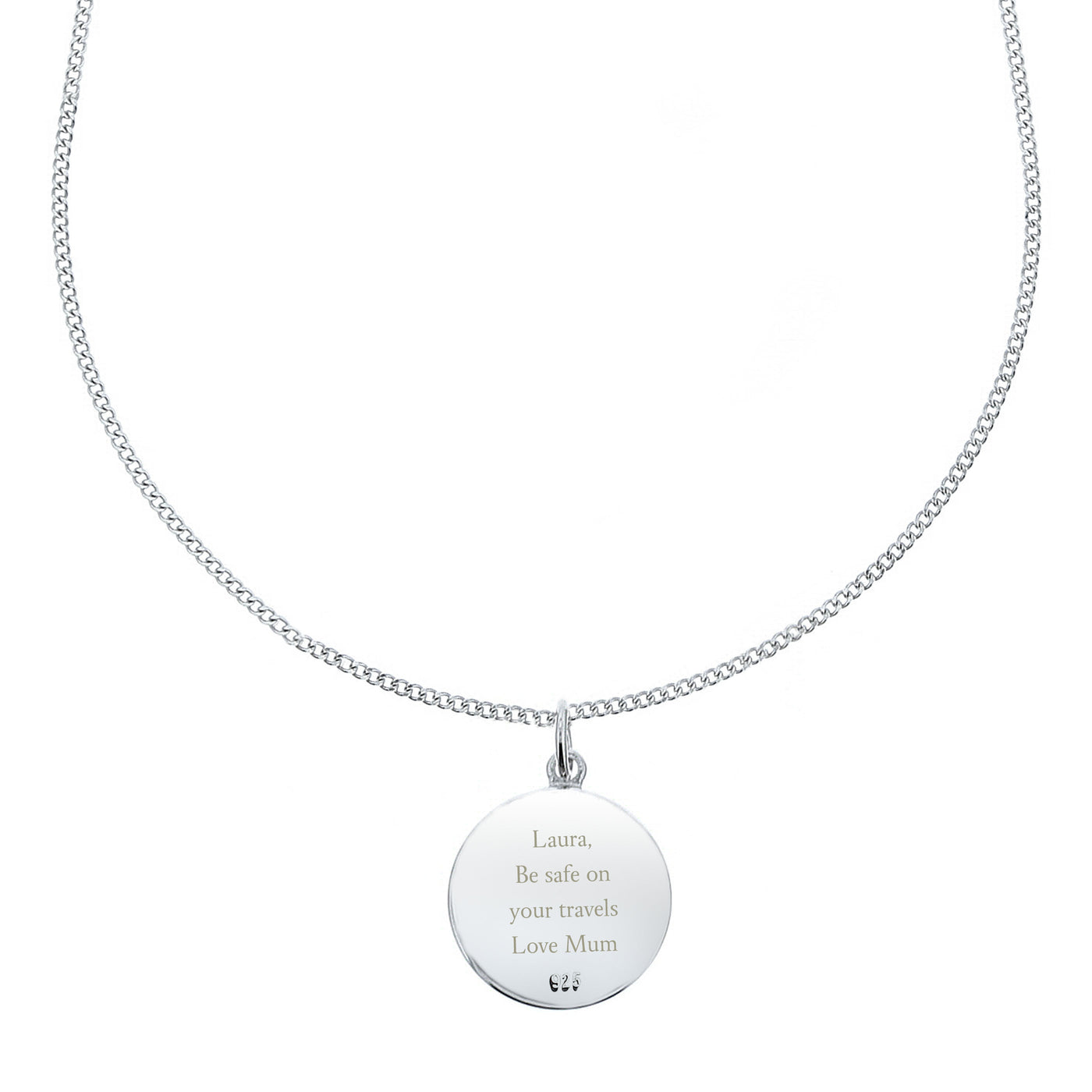 Personalised Sterling Silver & 9ct Gold St. Christopher Necklace - Truly Yours