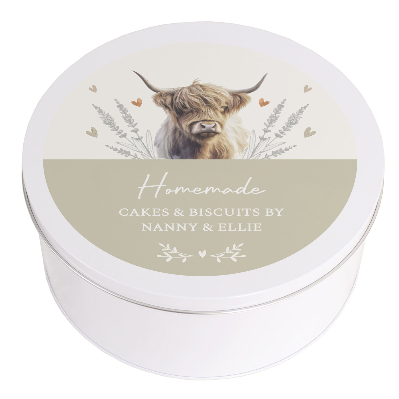 Personalised Highland Cow Cake Tin - Truly Yours