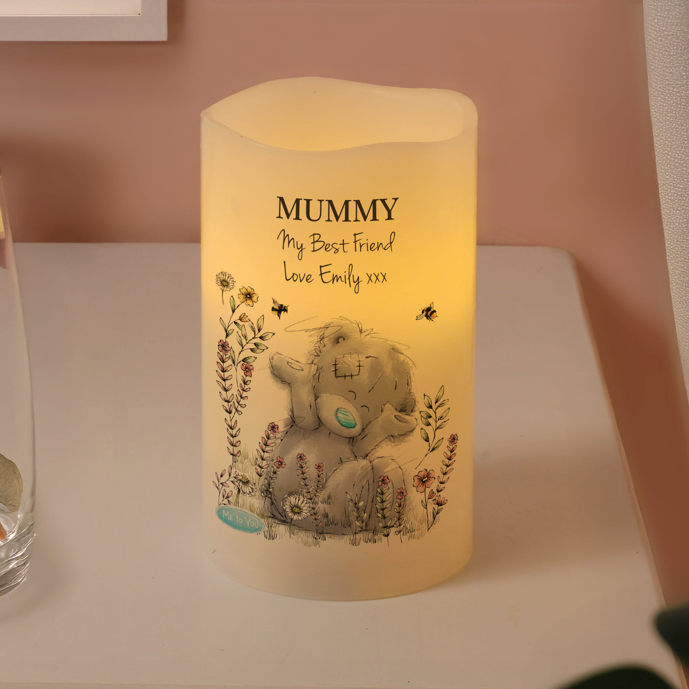 Personalised Me to You Floral LED Candle - Truly Yours