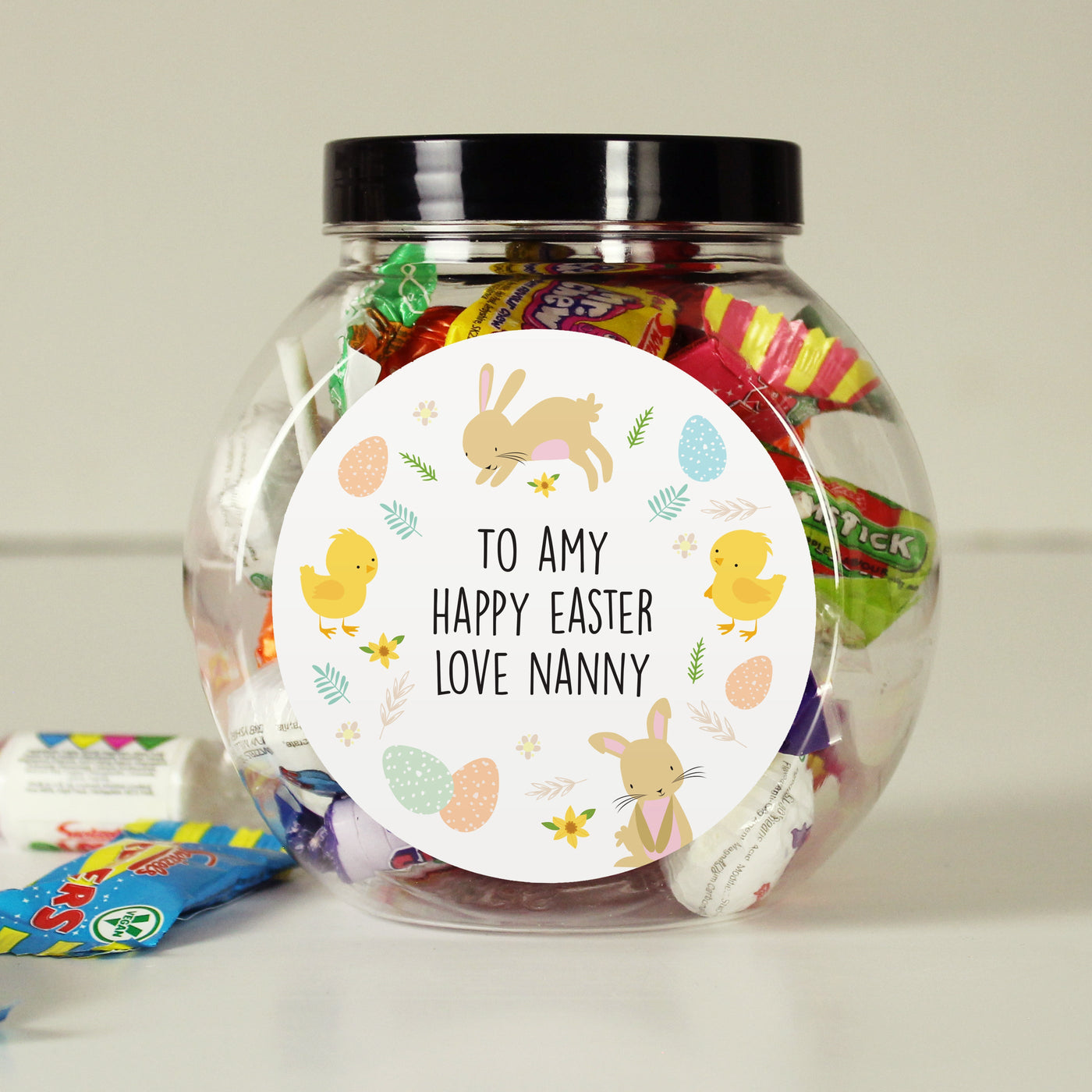 Personalised Easter Sweets Jar Sweets