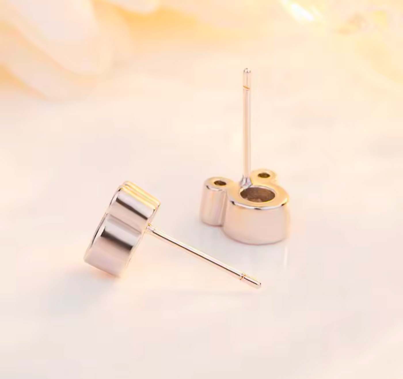 Elegant Mickey Inspired 925 Sterling Silver Earrings with Round Cut Zirconia - Truly Yours