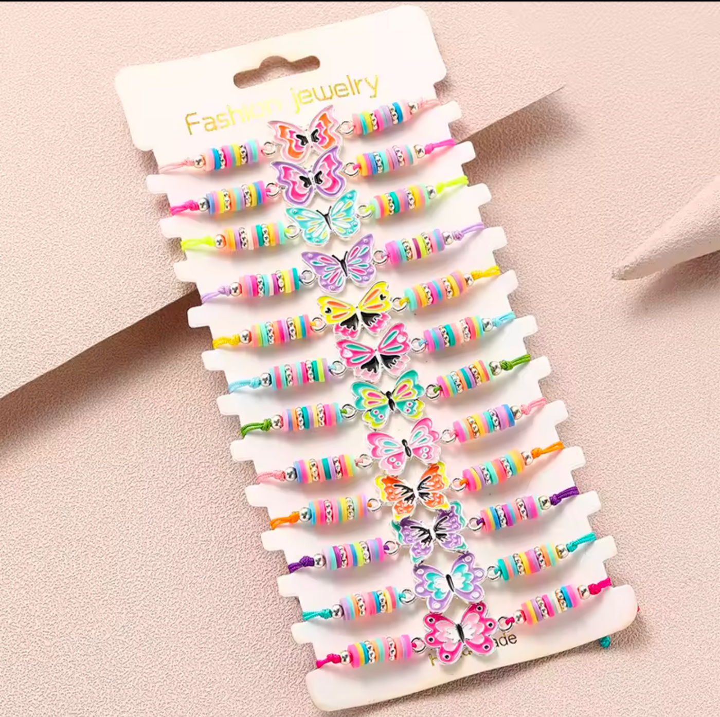 12-Piece Fashion Bracelet Sets - Colorful Beaded Stretch Bracelets with Cute Charms - Truly Yours