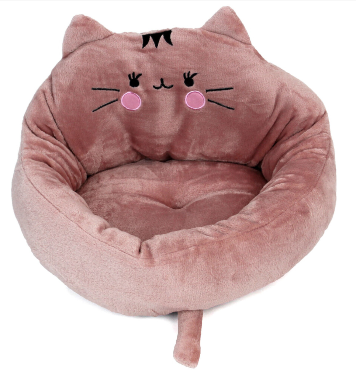 Pink Cat Bed for Cats & Small Dogs - Padded Cushion, Anti-Slip, Washable Pet bed