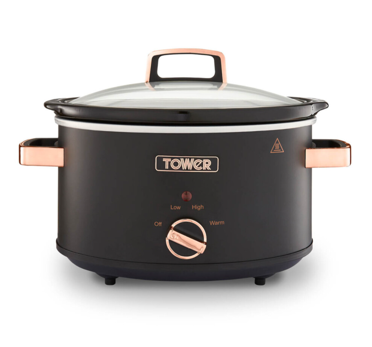 Tower T16042BLK Cavaletto 3.5L Slow Cooker Black and Gold Acents - Truly Yours