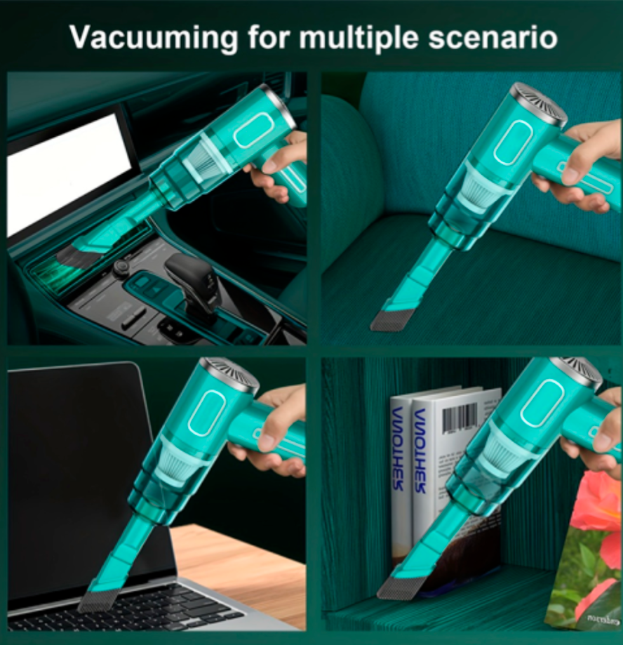 Portable Wireless Car Vacuum Cleaner - Handheld Cordless Mini Vacuum for Home & Car, Green - Truly Yours
