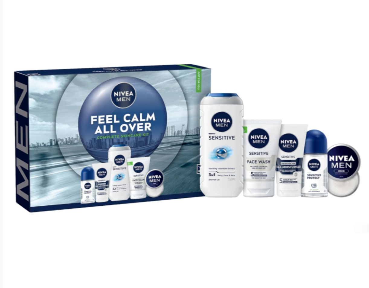 NIVEA MEN Feel Calm All Over Skincare Gift Set 5 Products - Truly Yours