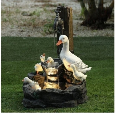 Mini Animal Family Solar Powered Water Fountain - Truly Yours