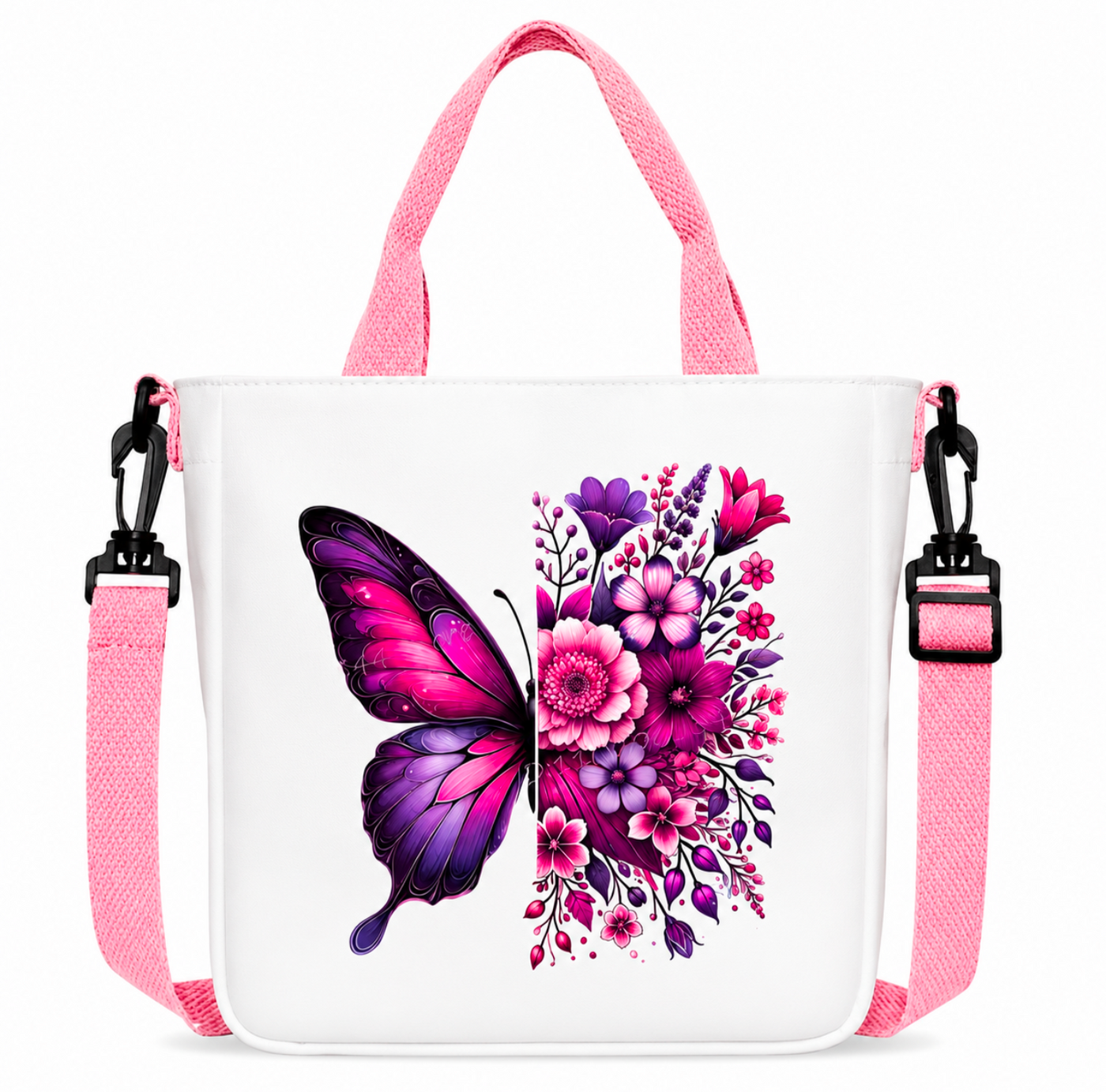 π¦ Vintage Butterfly Canvas Shoulder Bag β Floral Crossbody Tote Handbag with Zip Closure β¨ - Truly Yours