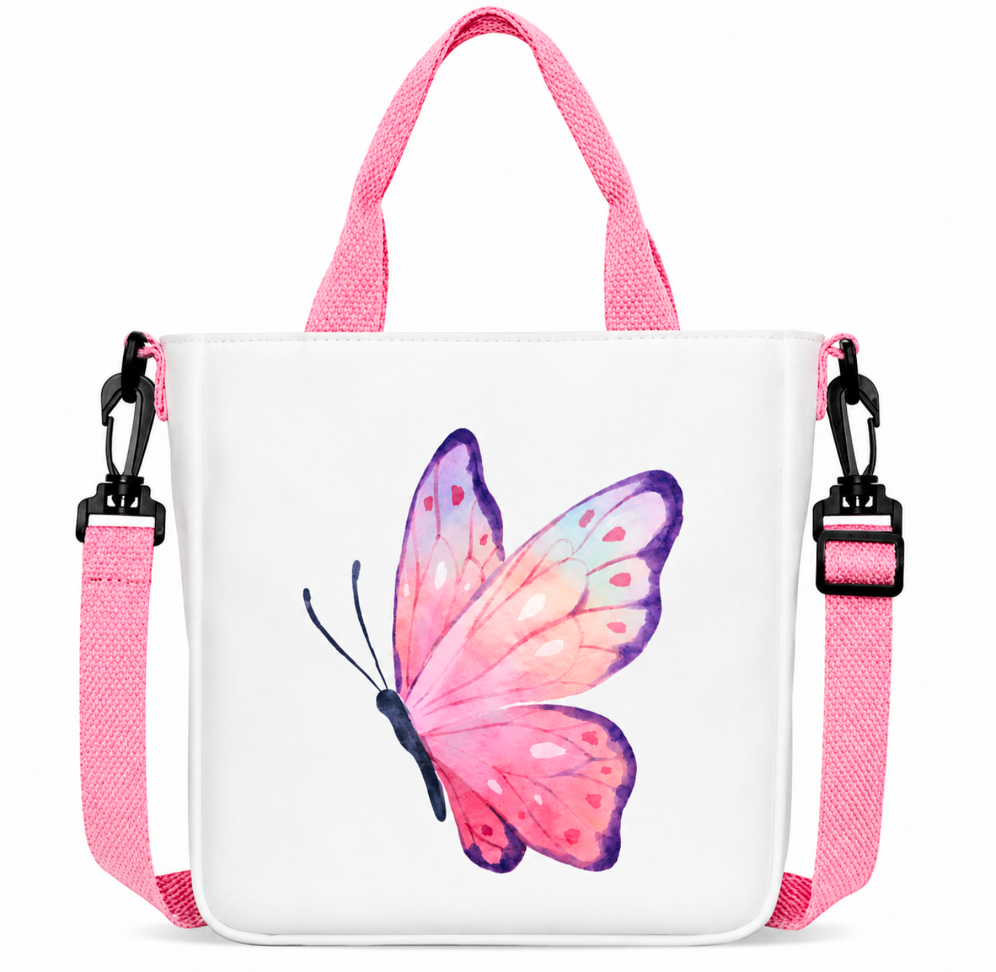 π¦ Vintage Butterfly Canvas Shoulder Bag β Floral Crossbody Tote Handbag with Zip Closure β¨ - Truly Yours