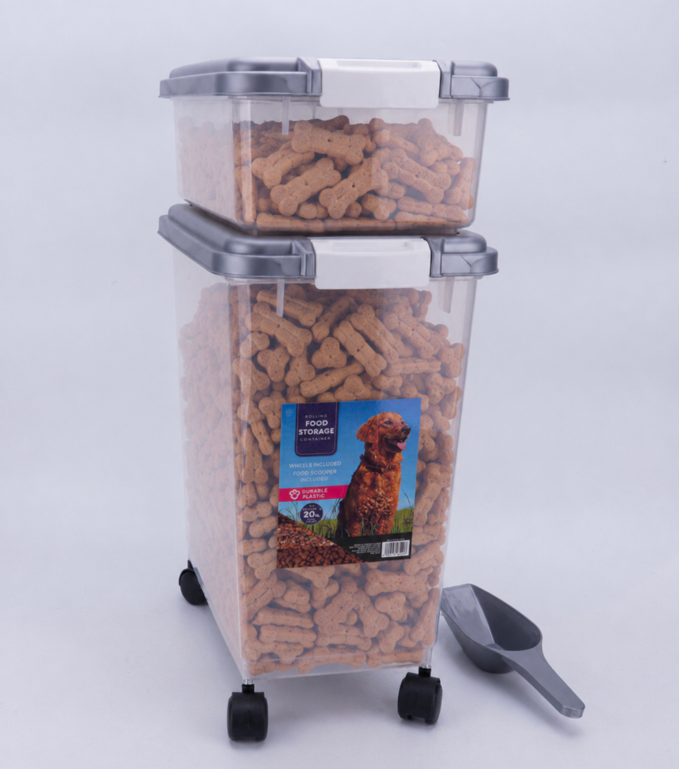 3 Piece Pet Food Storage Containers Plastic Airtight for Pets Dog Birds Animals - Truly Yours