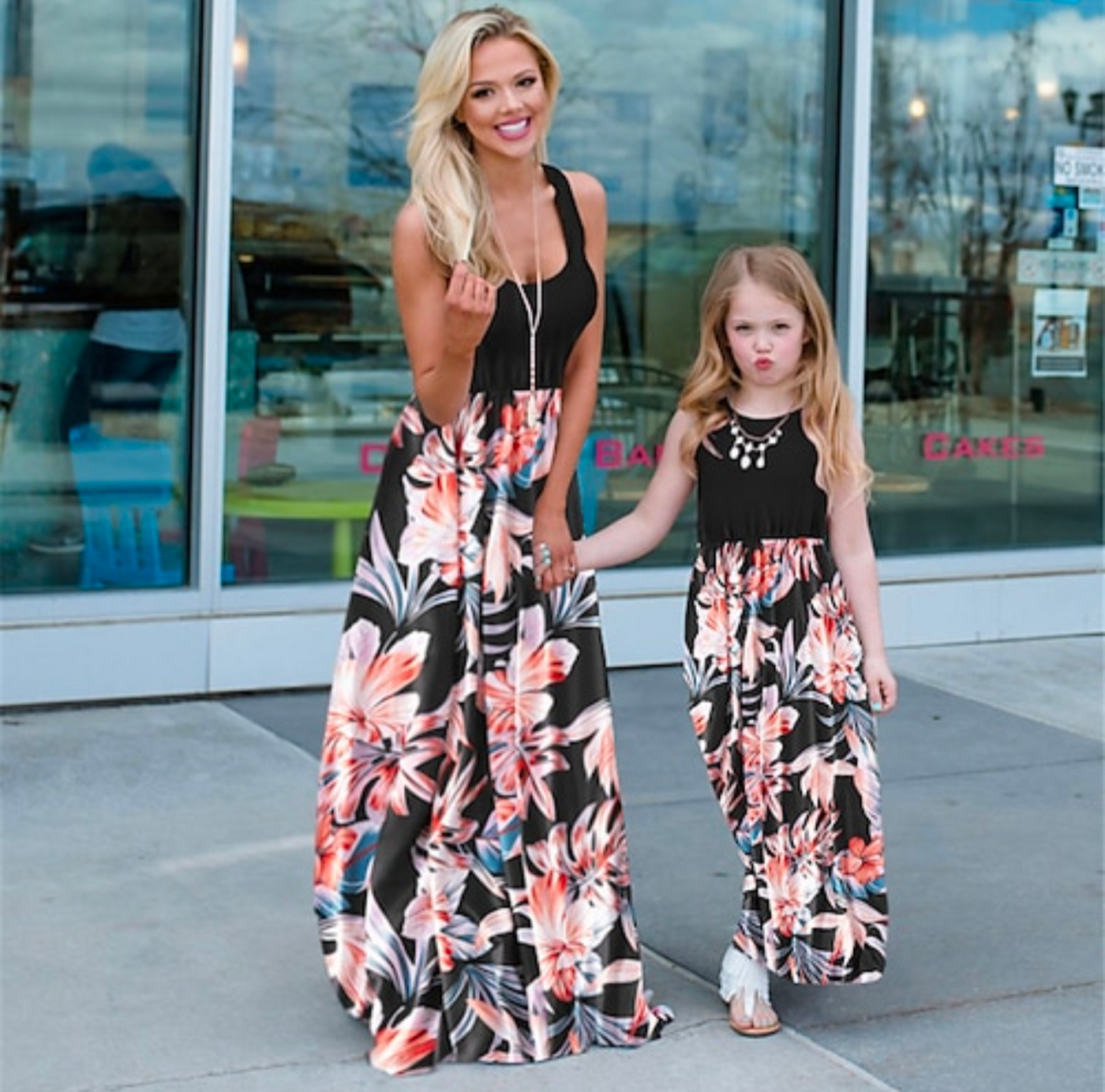 Mummy & Me Tropical Floral Matching Maxi Dress Set - Truly Yours