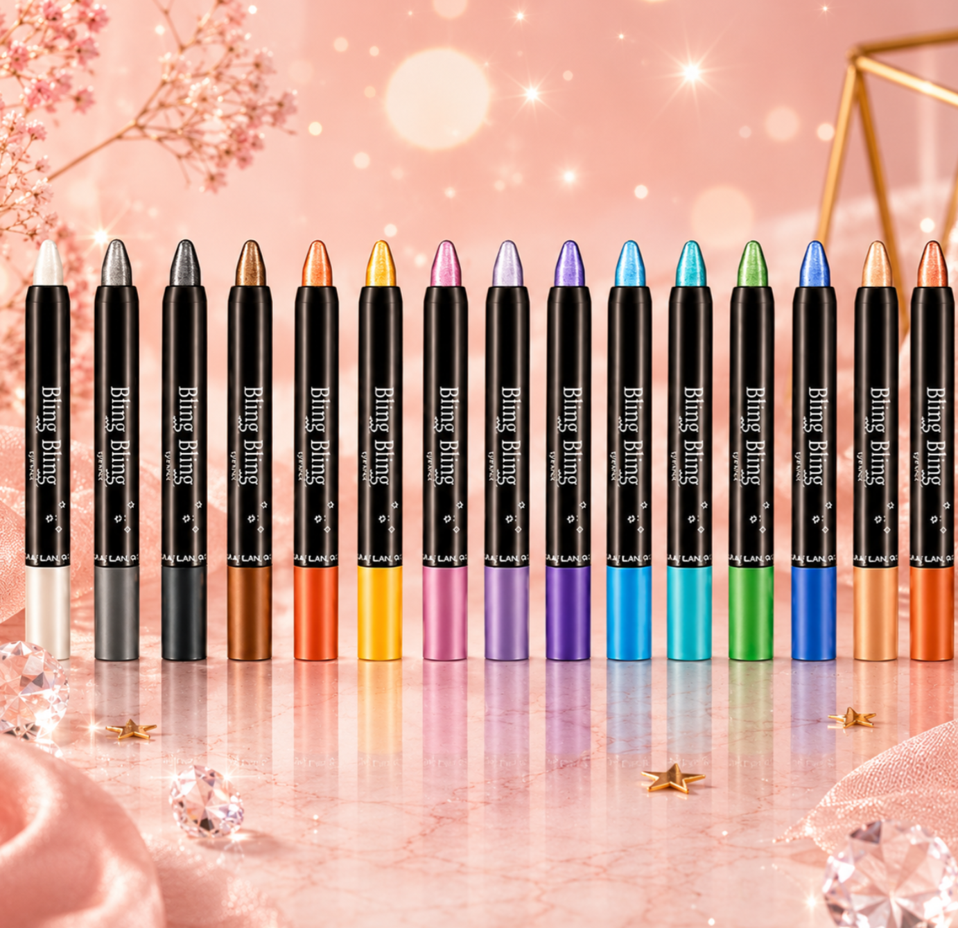 15 Color Glitter Eyeshadow Stick Set - Truly Yours