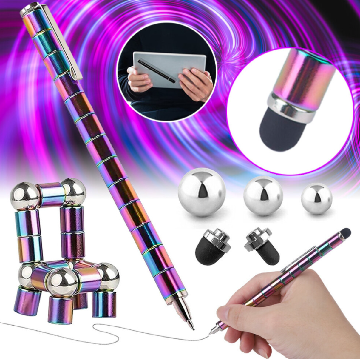 Magnetic Fidget Pen Toy – Decompression Stress Relief Pen & Puzzle Desk Gadget - Truly Yours