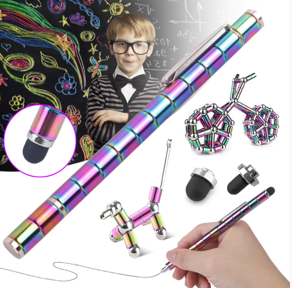 Magnetic Fidget Pen Toy – Decompression Stress Relief Pen & Puzzle Desk Gadget - Truly Yours