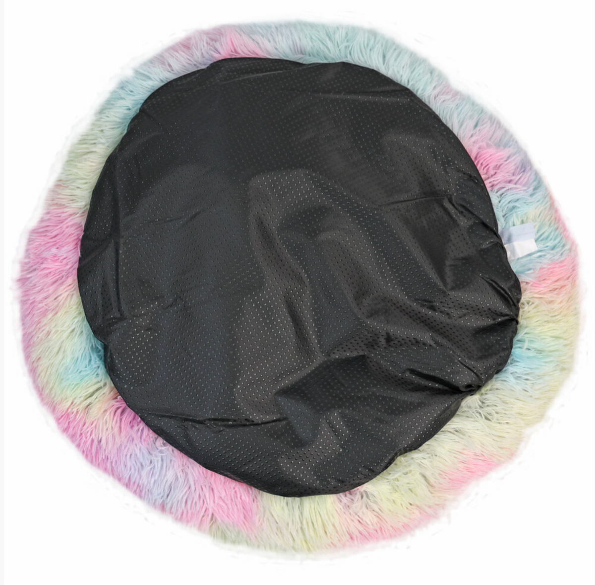 Fluffy Pet Bed Donut Rainbow (Large)