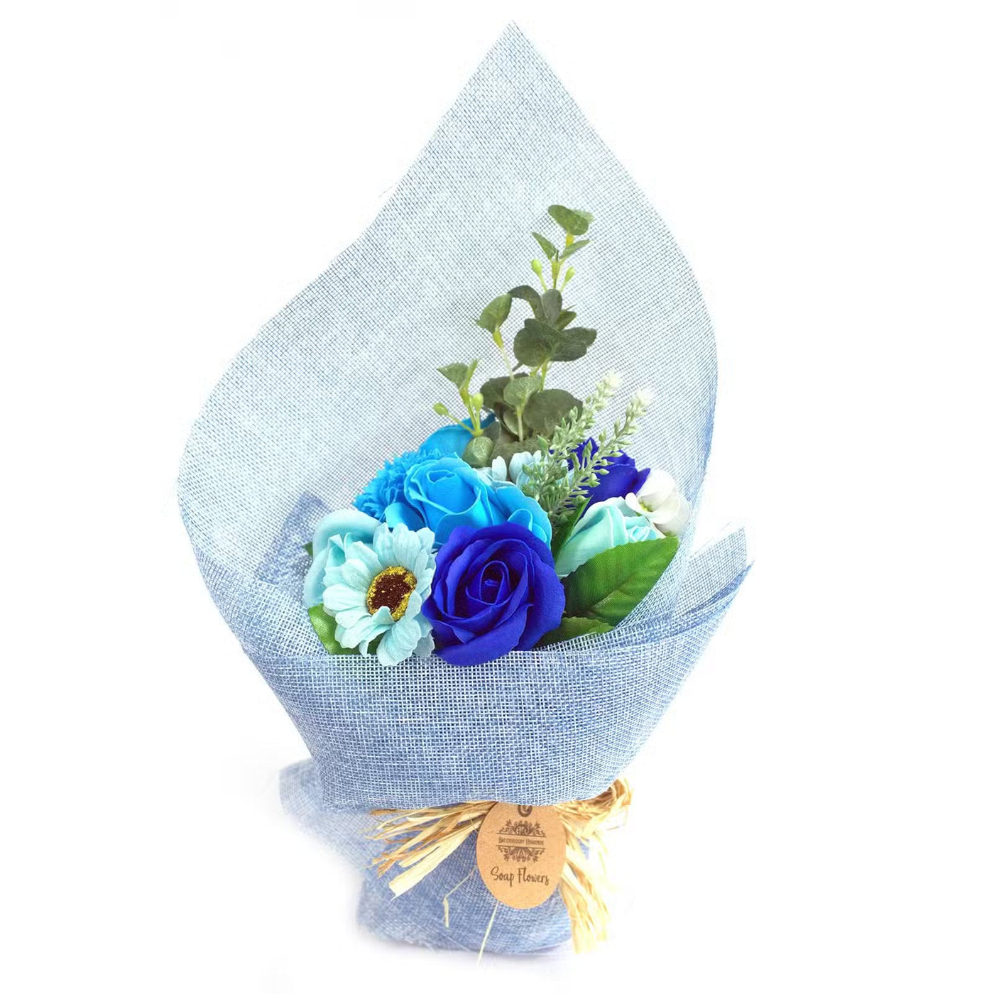 Standing Soap Flower Bouquet - 6 Colours Blue Soap Flower Bouquets