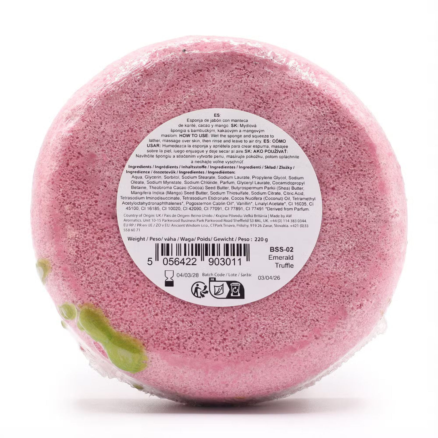 Butter Bubble Soap Sponge - Emerald Truffle Soap sponge