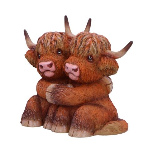 Highland Cow Hug Figurine Ornament