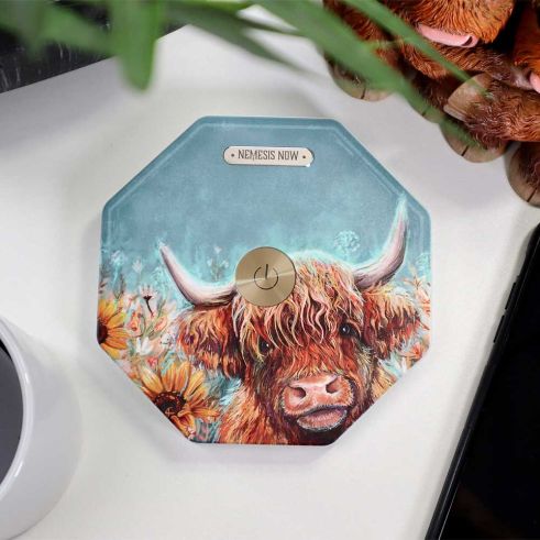 Highland Cow Foldable Lamp Rechargeable USB Powered 21cm Lamp